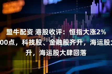 盟牛配资 港股收评：恒指大涨2%上扬近500点，科技股、金融股齐升，海运股大肆回落